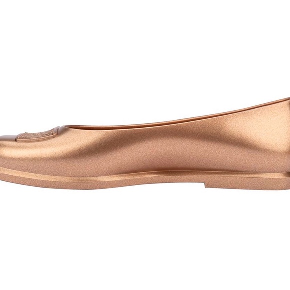 Melissa Ruby + Marc Jacobs ballerina flats in gold Size 6 NWOB - Picture 10 of 10
